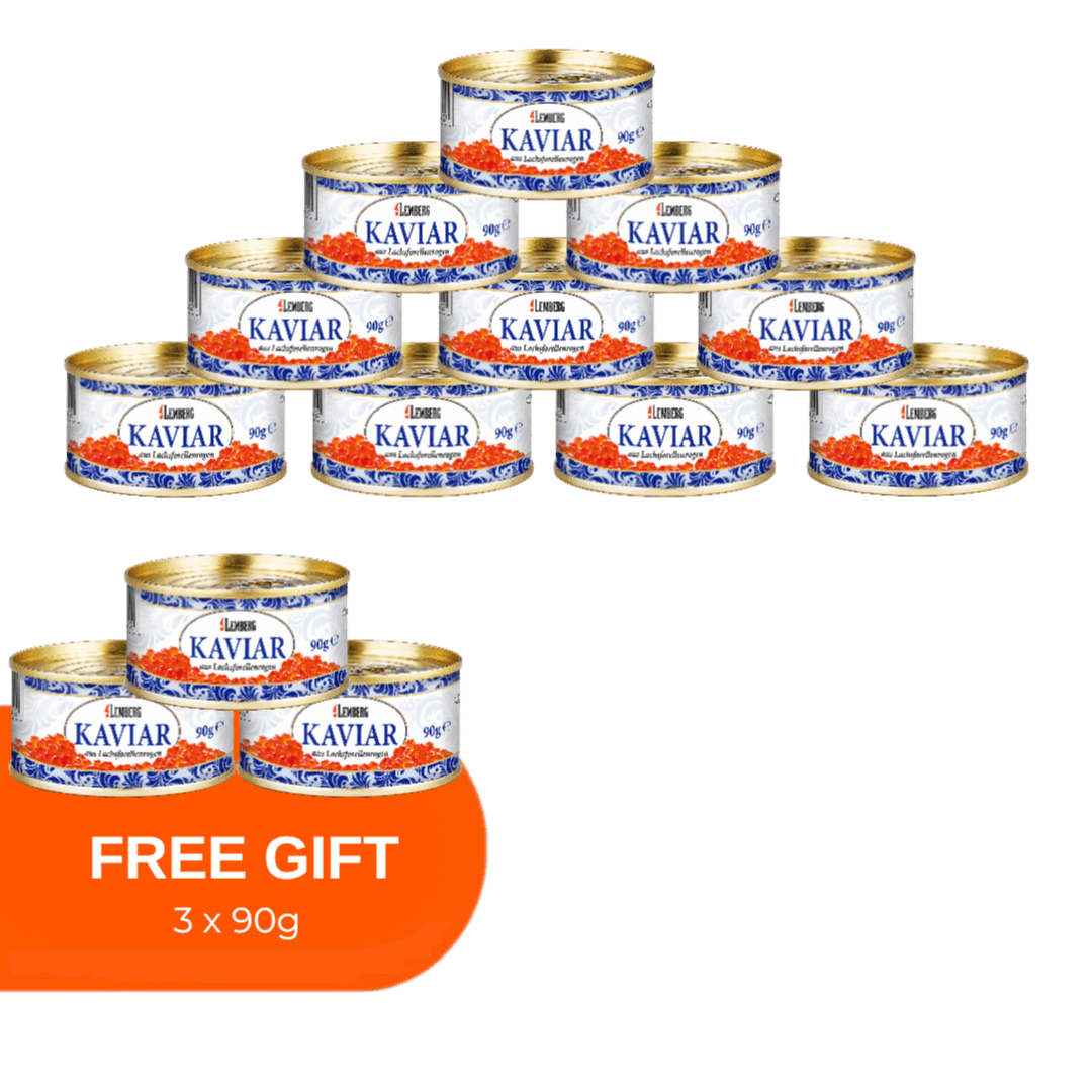 Caviar de trucha salmón, 10+3, 90 g