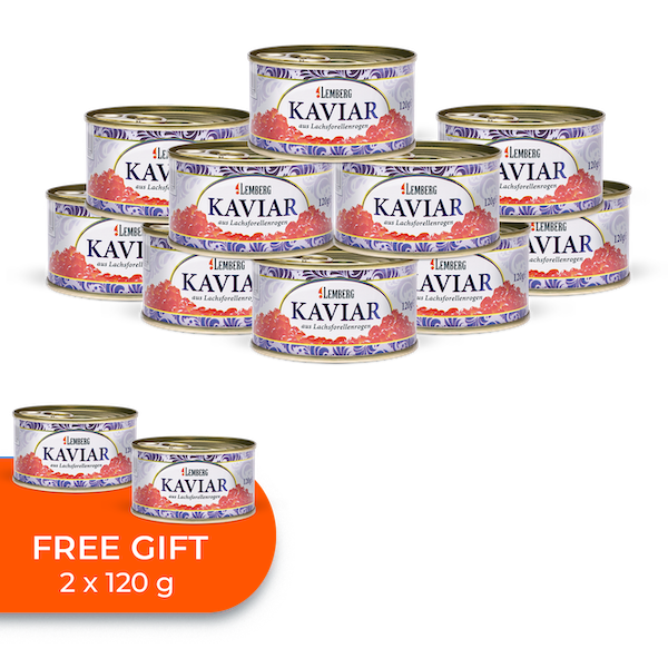 Caviar de trucha salmonada, 10+2, 120 g