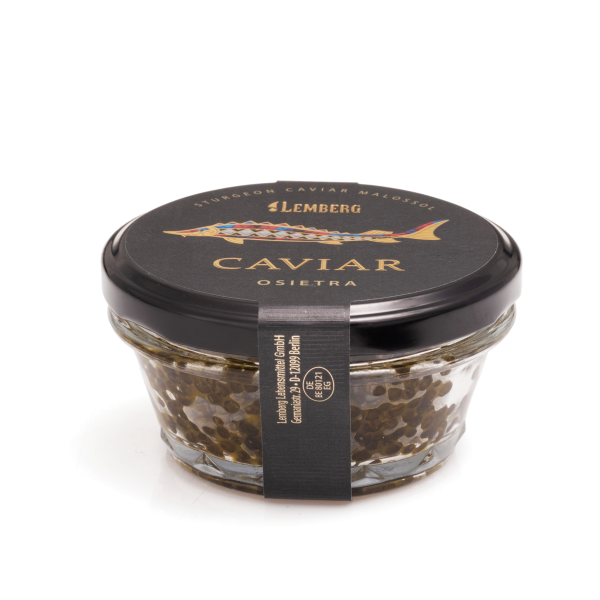 Caviar de esturión OSIETRA, sin conservantes, pasteurizado, 100 g