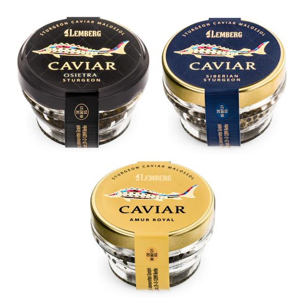 3 delicias de caviar, 3 x 30 g